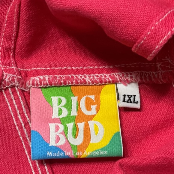 Last Call! Big Bud Press Artist Togs Overalls PINK 1XL EUC - Picture 2 of 3